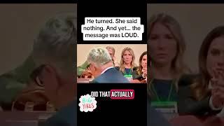 He turned. She said nothing. And the message was LOUD.#hilariabaldwin