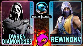 MK1 DWren Diamond183 (GHOSTFACE) VS RewindNV (RAIN)Mortal Kombat 14K 60ᶠᵖˢ