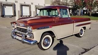 1959 Chevy Apache Fleetside Pickup truck for sale test drive