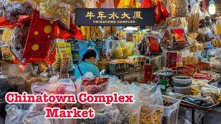 Exploring Chinatown Complex Market , Singapore.