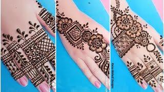 Top 3 new stylish back hand mehndi designs/mehndi designs/mehndi ka design/Simple mehndi #mehandi