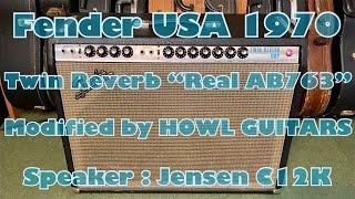 Fender USA 1970 Twin Reverb Amp “Real AB763” Modified by HOWL GUITARS w/Jensen C12K