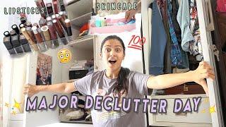 skincare, makeup & wardrobe declutter & organisation | Lipstick Collection, ASMR | #GYLTWEEK S2:E7