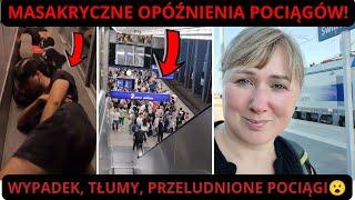 CHAOS! OPÓŹNIENIA DZIKIE TŁUMY! WAKACYJNY POCIĄG NOCNY IC UZNAM PRZEPEŁNIONY LUDZIE NA PODŁODZE!