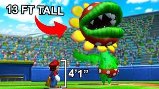 Mario baseball but everyone is their actual size...