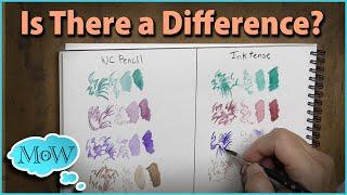 Comparing Inktense Pencils with Standard Watercolor Pencils.