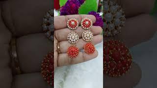 Pearl and coral earrings|8754252999 #earrings #online #gold #pearl #coral