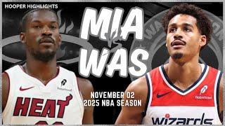 Miami Heat vs Washington Wizards Full Game Highlights | Nov 2 | 2025 NBA Season