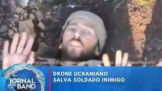 Drone ucraniano salva soldado russo ferido | Jornal da Band