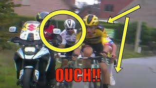 Tour Of Flanders 2020 Julian Alaphilippe MOTO CRASH DEMO MODE!