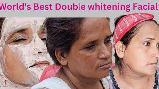 World's Best Double Whitening Facial||DULL DAMAGE PIGMENTED DE_TAN Skin Polishing