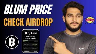 Blum Airdrop Check Your Allocation || Blum Airdrop Price On Premarket