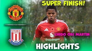 Manchester United u18 vs Stoke City u18 | u18 Premier League | Chido Obi Highlights 30-11-2024