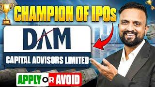 Champion of IPOs Dam Capital IPO | Full Detail Explanation | Listing Gains ? | Money Purse IPO