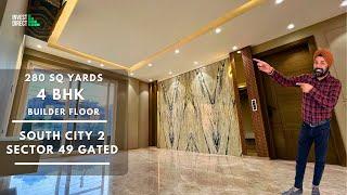 Decent 4 bhk Builder Floor in Gurgaon With Terrace In South City 2 Sector 49 - Gated Community!