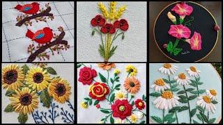 Fancy flower hand embroidery designs