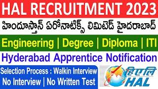 HAL Hyderabad Recruitment 2023 | HAL Hyderabad Apprenticeship Training 2023 | Telugu Job Portal