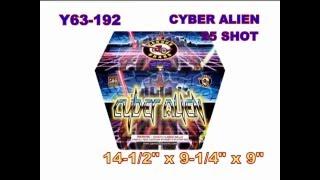 Y63 192 Cyber Alien 25S Cannon Fireworks by Red Apple Fireworks