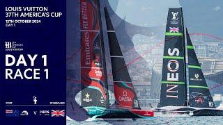 Louis Vuitton 37th America's Cup Race 1 | Emirates Team New Zealand vs INEOS Britannia | Full Replay