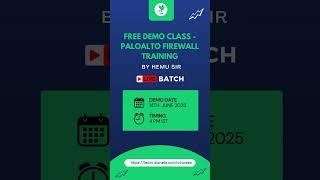  FREE Demo Class - PaloAlto Firewall Training by Hemu Sir  | Link in the description #shorts
