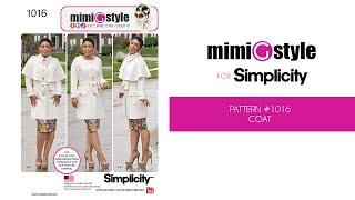 How to Sew Mimi G Style Simplicity Pattern 1016 – Coat (View A)