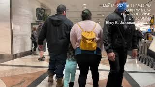 Airplane Gate to Baggage Claim to Rental Car Shuttle at Denver International Airport (Mar 15, 2021)