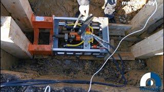 New ultra-compact pipe jacking machine UM-32 performing its first job in Poland.