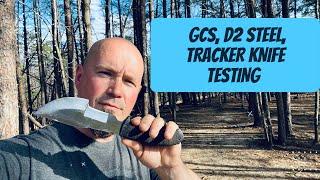 GCS Handmade Tracker Knife D2 steel: Full Test