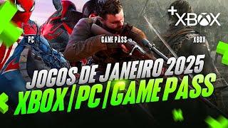 GRANDE MÊS! NOVOS JOGOS de JANEIRO de 2025 para XBOX | PC | GAME PASS