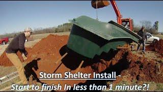 Installing Storm Shelters in Huntsville Alabama in less than 1 minute