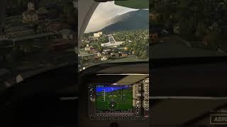 Beechcraft Bonanza G36 landing at Along (VEAN)  #flightsimulator #landingvideo