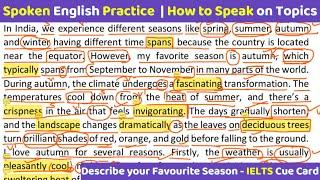 How to Improve Spoken English | IELTS Speaking Practice | English Speaking Practice