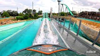 World's First Launched Log Flume Coaster | Catapult Falls Ride at SeaWorld San Antonio 2024