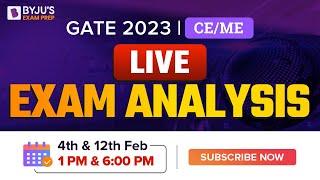 GATE 2023 Exam Analysis | GATE 2023 Civil Engineering (CE) & Mechanical Engineering Paper Analysis