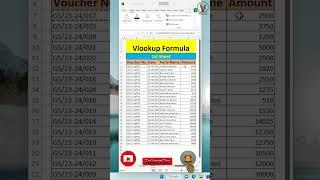 Vlookup Formula in excel between two sheets #vlookup #excel #exceltutorial #exceltricks #ssv