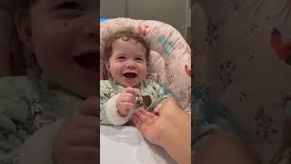 Baby blows a kiss at mommy #shorts