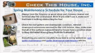 Spring Home Maintenance Schedule, Preventive Maintenance Checklist