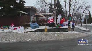 A wind storm causes damage in Anchorage