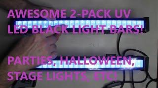 AWESOME FAISHILAN 2 Pack UV LED Black Light, 24W Blacklight Bar - Glow in The Dark! REVIEW