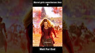 Marvel Superheroes Girl Than Vs Now  #shorts #marvel