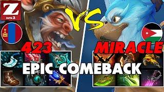 423 (MEEPO) vs MIRACLE (REZ) - Epic Battle Of Hard Carry Dota 2 Players - Z Dota 2 Channel