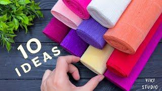 10 IDEAS  Crepe Paper Decoration Ideas Crepe Paper Flowers