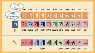 125) Korean Complex Vowel Pronunciation / 한국어 복모음 발음 연습 / Korean Alphabet for Beginners