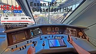 POV: Many trains, many tracks | ICE 646 Essen Hbf - Düsseldorf Hbf | ICE cab ride