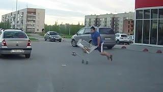 Russian Dashcam Cart Accident in Slow Motion