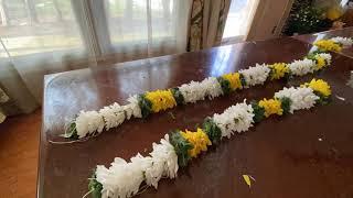 Thoran/How to make Chrysanthemum Garland? | Easy method to make sevanthi garland