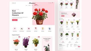 Create A Responsive Ecommerce Flower Shop Website Design Using HTML CSS And JavaScript