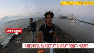 ll SUNSET VIEW AT BHARAT POINT ll CSMTll #insta360 #cst #bharatpoint #sunset