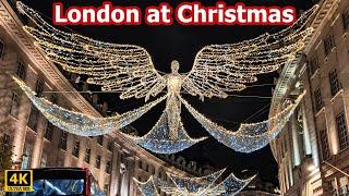 Best Christmas Lights in London 2024 | Regent Street & West End | 4K