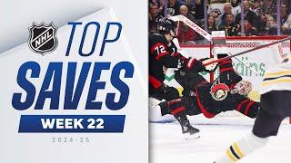 Top NHL Saves of Week 22 | 2024-25 Highlights